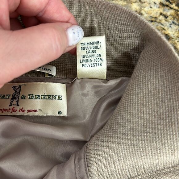 Fairway & Greene Beige Italian Merino Wool 1/4 Zip Sweater Size S - Picture 7 of 10